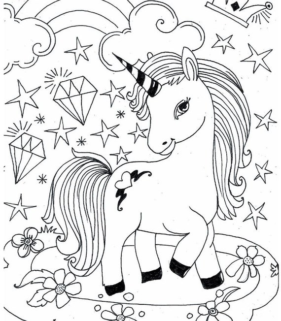 Unicorn Coloring Books for Girls 8 to 12 Years: Magical Rainbow Unicorn  Drawing for Coloring (Paperback)