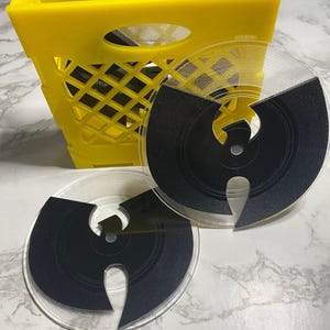 Record Coasters: Hip Hop Music Decor with Optional Crate