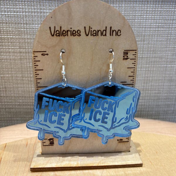 Fuck Ice Earrings, Protest Earrings, La Migra Earrings