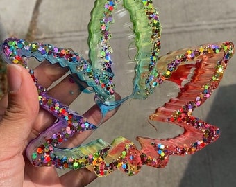 Rainbow Tray, Glitter Tray, Pride Tray, Leaf Ashtray, Leaf Tray