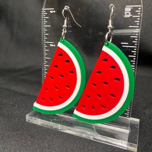 Palestine Flag Earrings, Watermelon Earrings, Palestine Earrings, Gaza Earrings