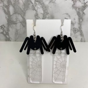Spider Earrings, Spiderweb Earrings, Halloween Earrings, Goth Earrings