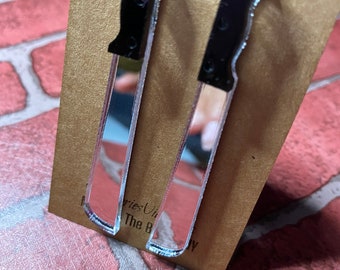 Machete Earrings, Hatchet earrings, Cleaver Earrings, Jason Earrings, Knife Earrings