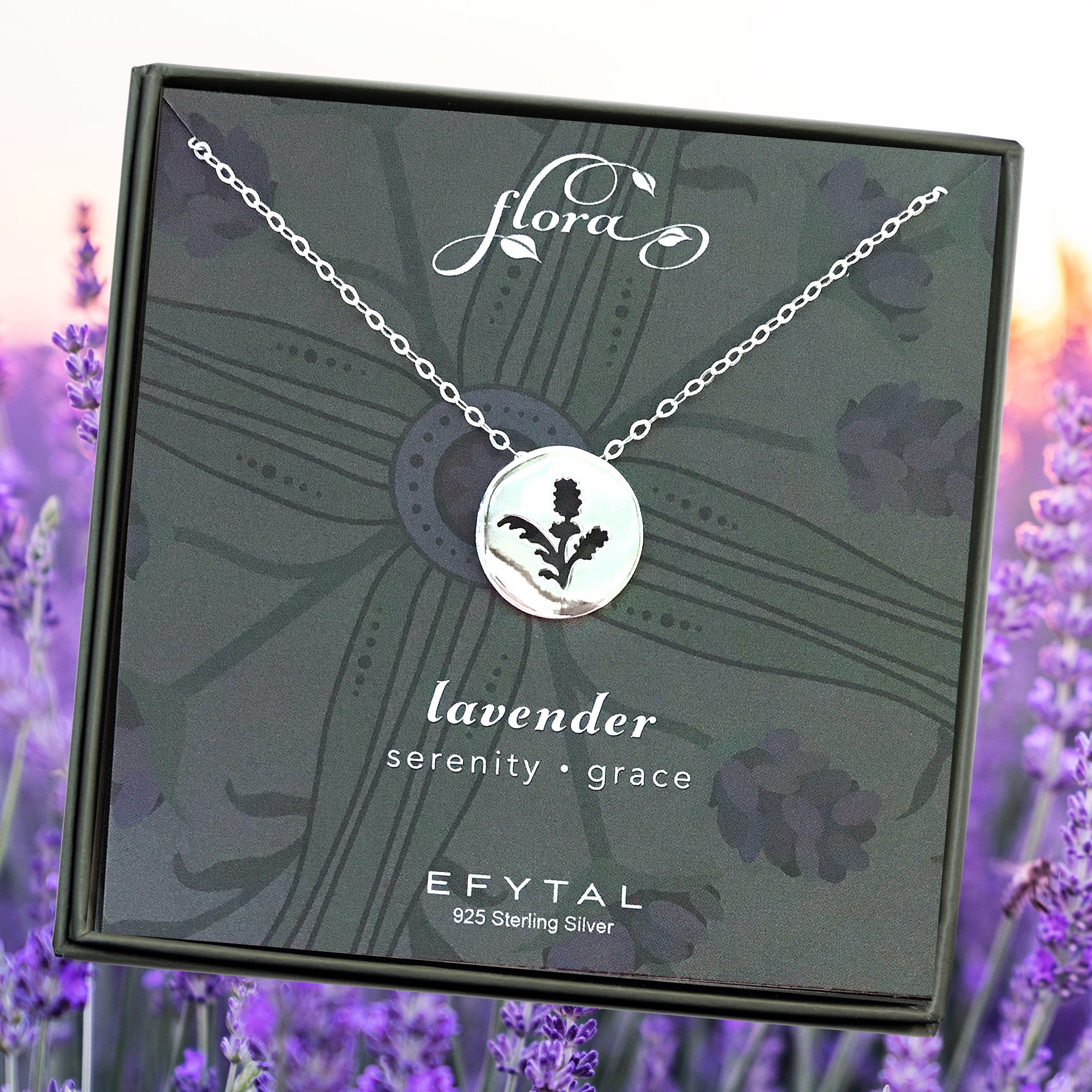 Lavender Necklace - Silver