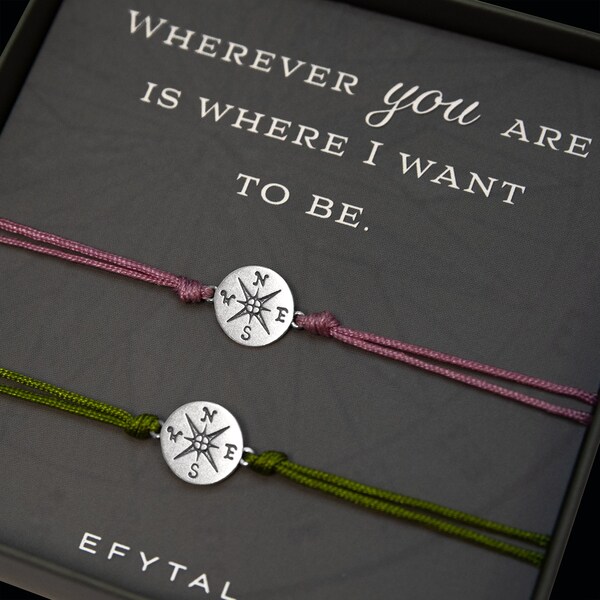 Long Distance Relationship Bracelet Etsy