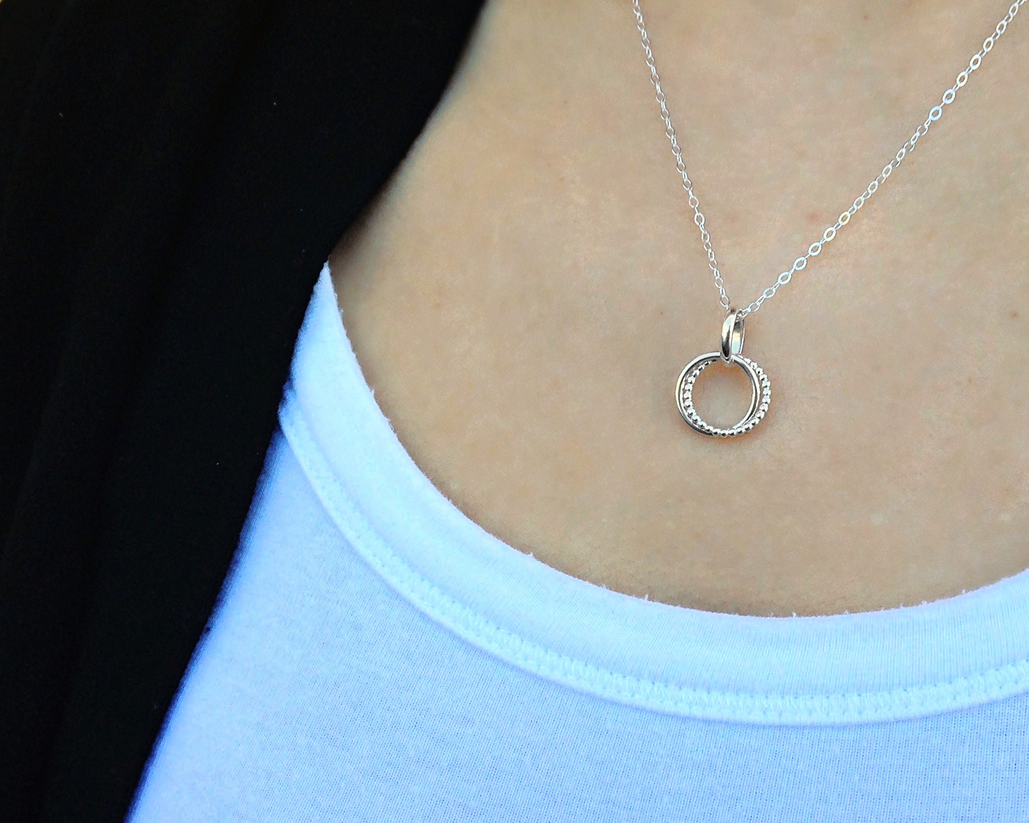 Girlfriend Gifts, Girlfriend Birthday Gift Ideas, Sterling Silver 925  Interlocking Circles Necklace, Anniversary / Valentines Day Present 94 -   Denmark