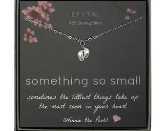 New Mom Gifts, EFYTAL Sterling Silver Tiny Baby Feet Necklace for Mother and Baby Girl/Boy, Baby Shower Gifts for Women, Mother's Day 61