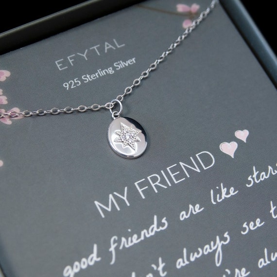 Best Friend Necklace for 2, 3 or 4 Friends, Genuine Birthstone Crystals &  925 Sterling Silver, Handmade Jewellery, Personalised Gift Box - Etsy