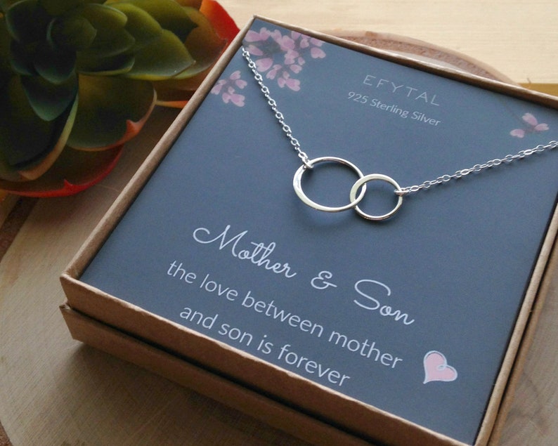 mother and son infinity necklace