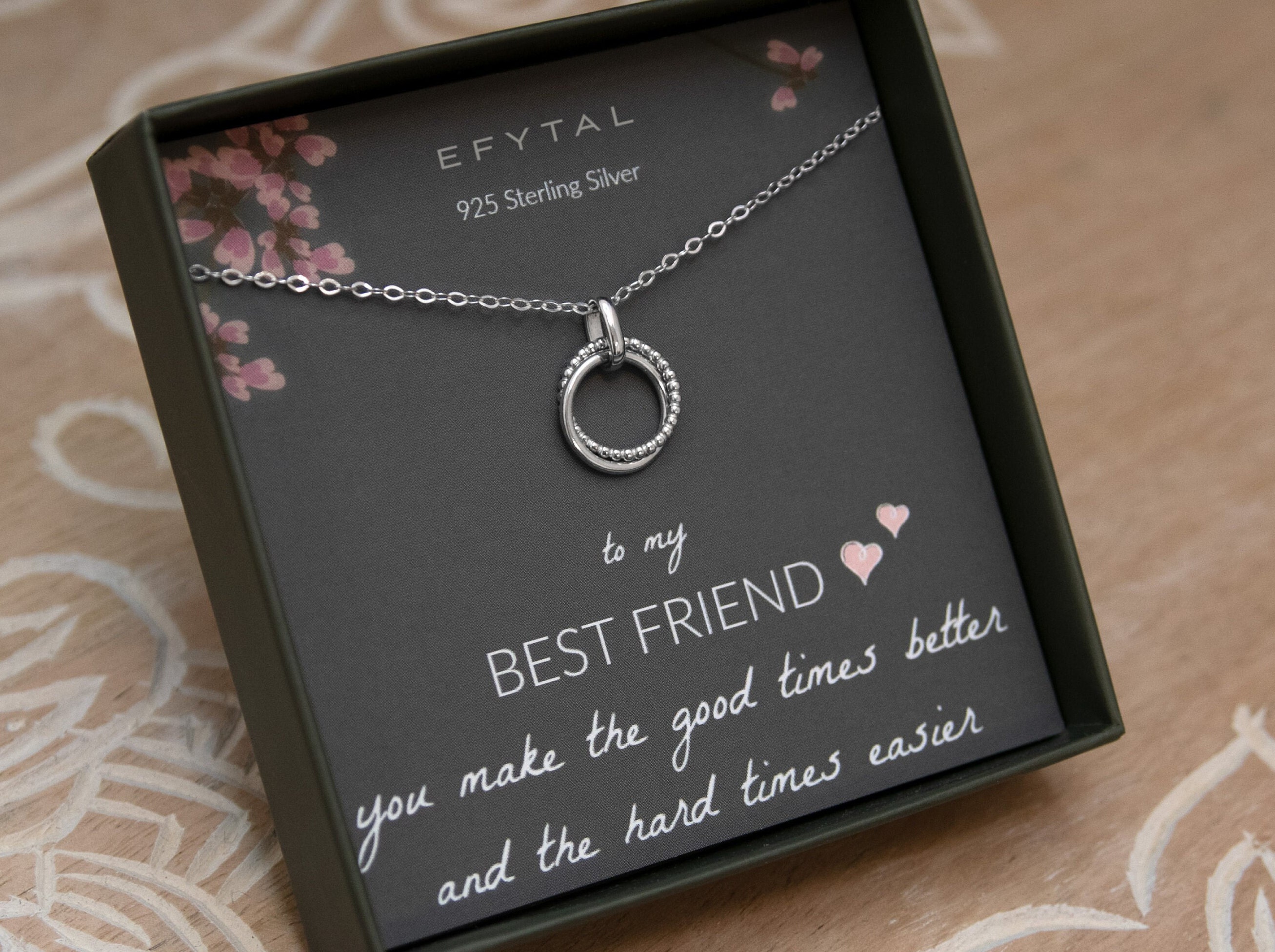 Best Friend Gift Meaningful Friendship Quote Sterling Necklace – Jen Downey