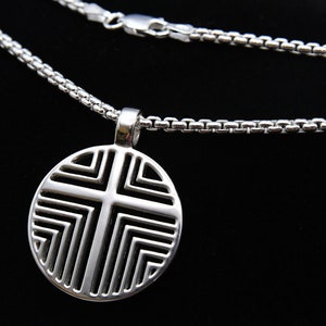 Cross Necklace for Men, EFYTAL 925 Sterling Silver Crucifix Pendant, Husband Gifts, Christian Sympathy Gift for Dad, Son, Nephew LFTH-207 image 4