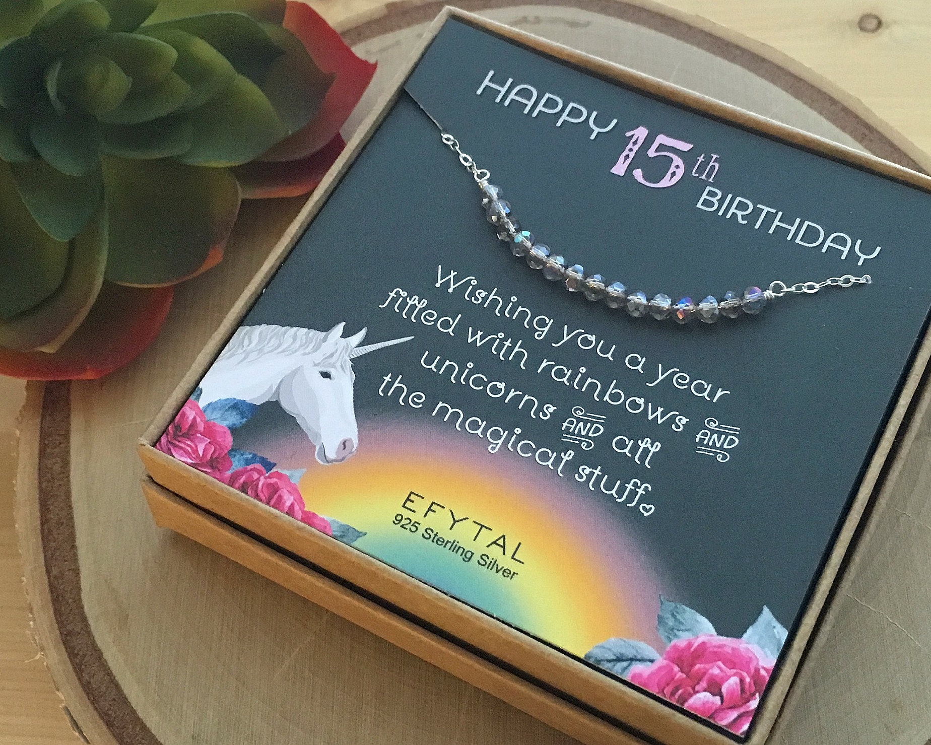 15th Birthday Gifts for Her 925 Sterling Silver Beaded Bar Etsy