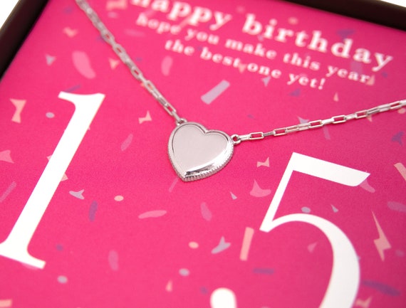 15th Birthday Gift for 15 Year Old Girl 15 Birthday Necklace Gifts