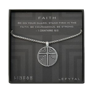 Cross Necklace for Men, EFYTAL 925 Sterling Silver Crucifix Pendant, Husband Gifts, Christian Sympathy Gift for Dad, Son, Nephew LFTH-207 image 1