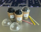 Handmade 1 12 Dollhouse Miniature Bubble milk Tea coffee with lid and straw Miniature Bubble Tea Dollhouse Boba Tea