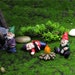 4 pcs set Fairy Garden Gnomes Accessories My Little Friend Drunk Gnome Dwarfs funny status figure Figurines  Miniature Gardening Ornaments 