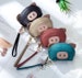 Genuine Leather Handmade Cute Piggy Keychain Coin Pouch/cute purses /Chain leather wallets / lipsticks pouch Pig animals coin wallets 