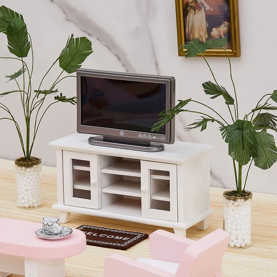 1:12 Scale Dollhouse Miniature TV-and Remote Cute mini Furniture Accessory 