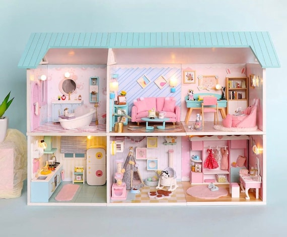 3D Wooden Mini Tiny Miniature Dollhouse Furniture DIY - Etsy