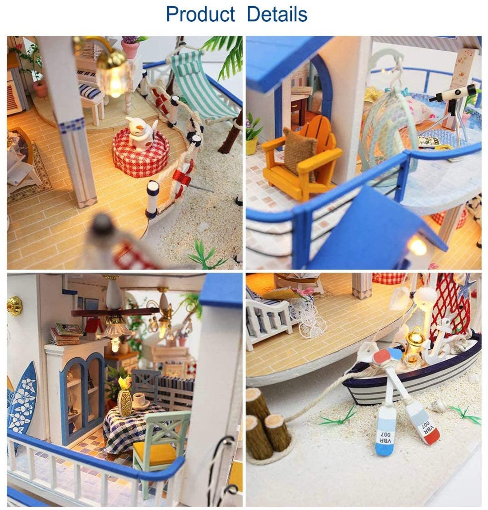 Dollhouse Miniature DIY Craft Beach Ocean House Kit Creative Etsy