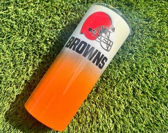 Vaso de los Browns, Vaso de los Cleveland Browns, Vaso de fútbol, Vaso de equipo, Vaso deportivo, Vaso para papá