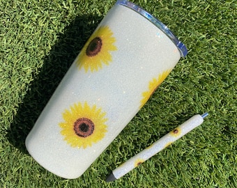 Vaso de girasol, vasos de flores, vasos de purpurina