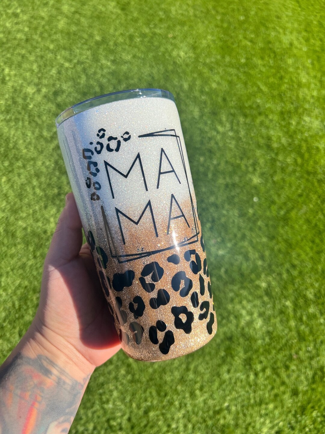 Mama Tumbler, Mother Tumblers, Cheetah Tumblers, Mom Cheetah Tumblers, Women's Tumblers, Glitter