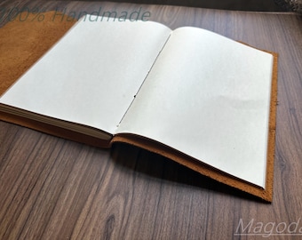 Custom Leather Notebook: A5 B5 A4 Leather Bound Journal Lined Blank Office Gifts
