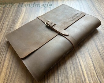 Personalized Leather Photo Album Scrapbook: Baby Wedding Travel Family Anniversary Memory Book