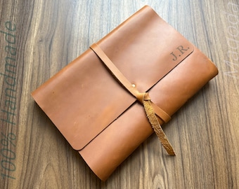 Personalized Leather Journal: A5 B5 A4 Bound Notebook Lined Blank Gifts for Girlfriend