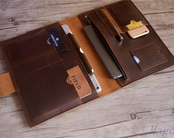 Personalized Leather MacBook Pro Sleeve: Handmade Laptop Case