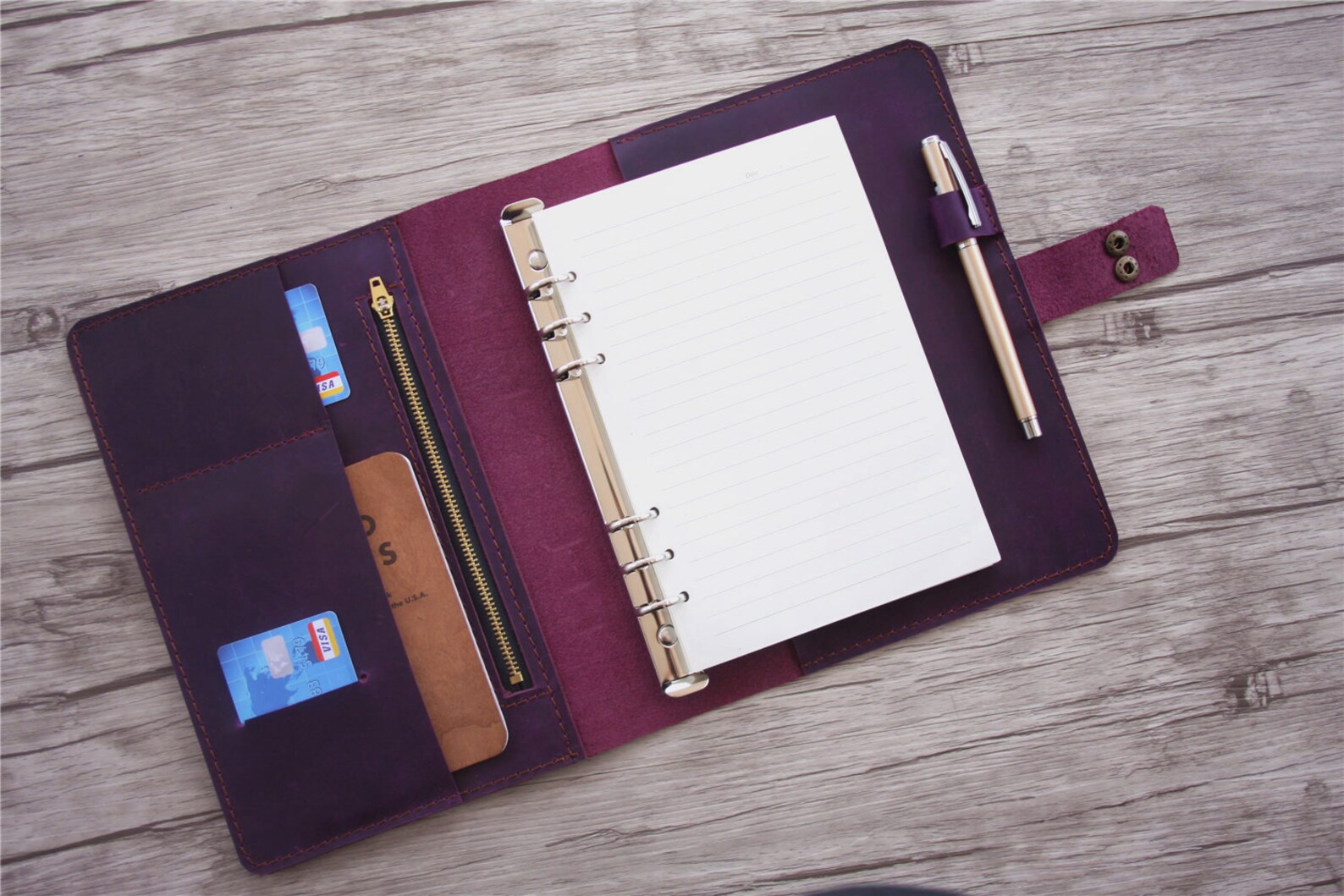 Custom Leather Binder With Zipper at Susan Banks blog