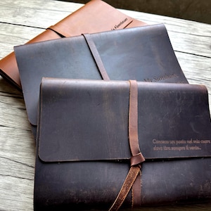 Personalized Leather Photo Album: Handmade Memory Scrapbook