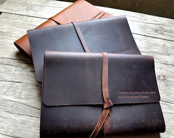 Álbum de fotos de cuero personalizado: álbum de recuerdos hecho a mano