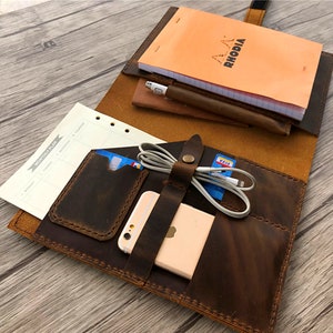 Handmade Leather Organizer Folder: Personalized Corporate Gift