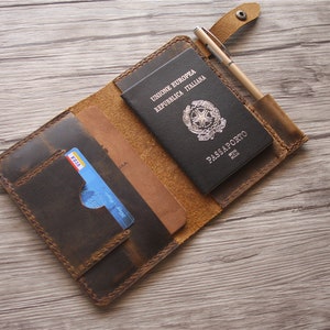Passport Wallet Personalized Passport Holder Covers, Compatible Field Notes Notebook Case, Travel Gifts Organizer Portfolio