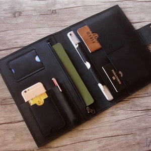 Personalized Leather Surface Pro Cover: Custom Laptop Portfolio