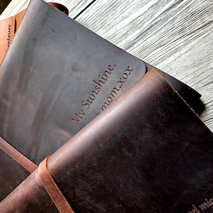 Personalized Leather Photo Album: Handmade Memory Scrapbook