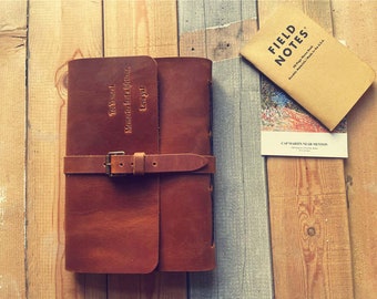 Personalized Leather Journal: Handmade Leather Bound Notebook