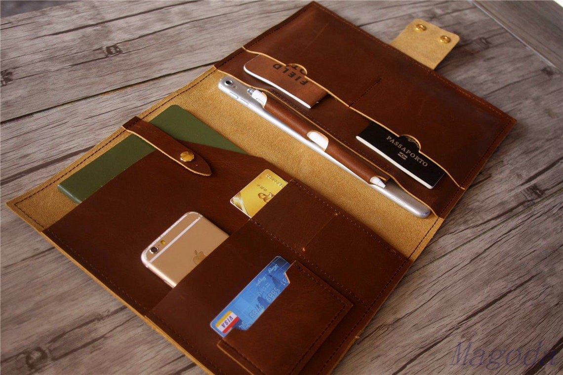 Leather Portfolio Women Legal Pad Personalized Planner Travel - Etsy