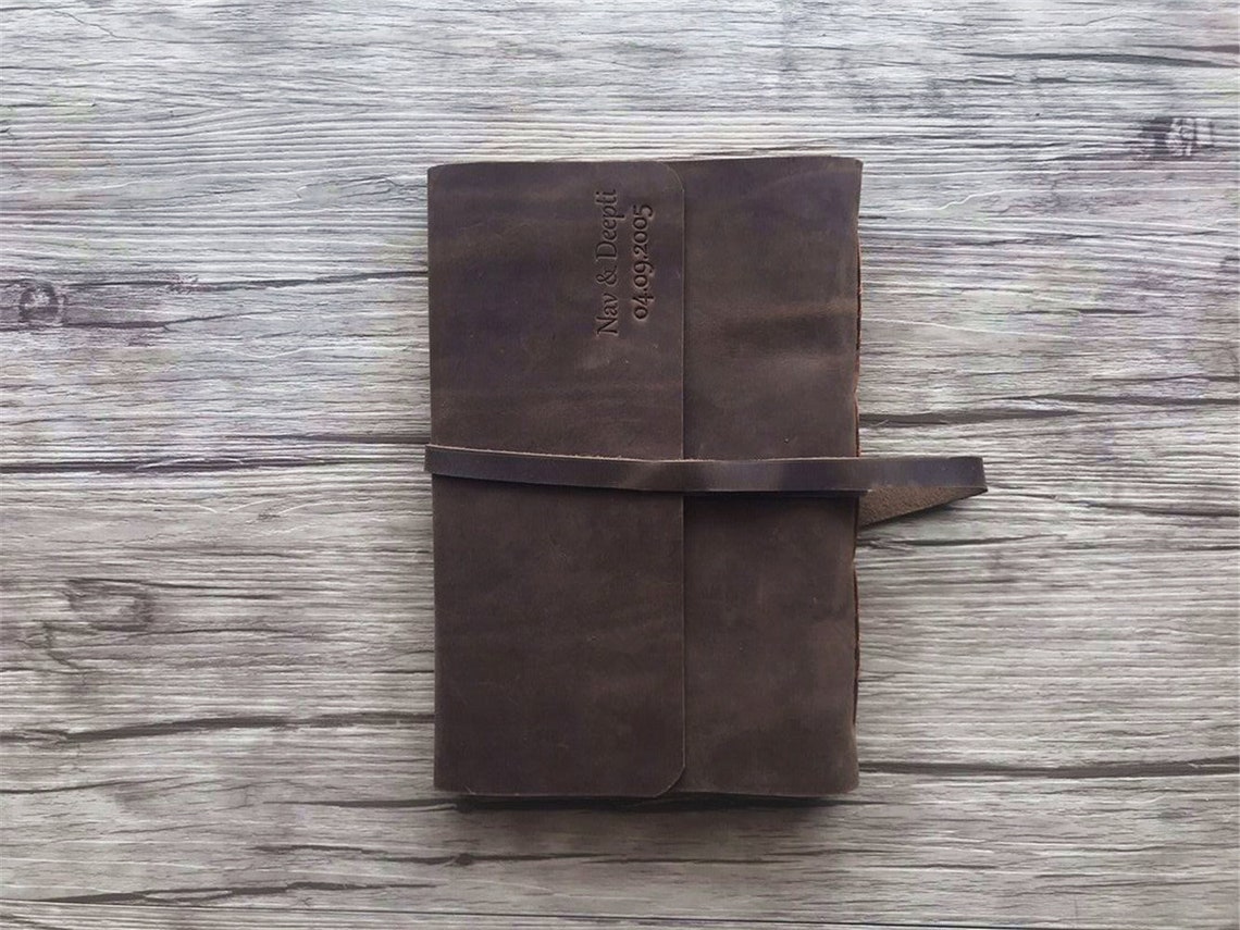 Leather Bound Journal Personalized Lined Paper Women Leather Etsy
