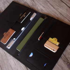 Personalized Leather iPad Pro Portfolio Case with Pencil Holder