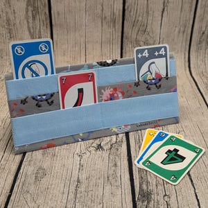 Spielkartenhalter Monsterchen, Kartenhalter aus Stoff, Senioren oder Menschen mit Handicap