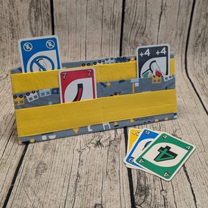 Spielkartenhalter Eisenbahn, Kartenhalter aus Stoff, Senioren oder Menschen mit Handicap, Spielkartenständer, Kartenständerl