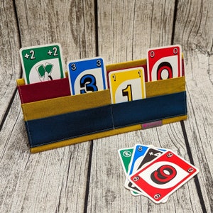 Spielkartenhalter Gelb-Mix, Kartenhalter aus Stoff, Senioren oder Menschen mit Handicap