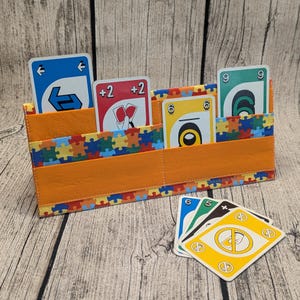 Spielkartenhalter Puzzle, Kartenhalter aus Stoff, Senioren oder Menschen mit Handicap