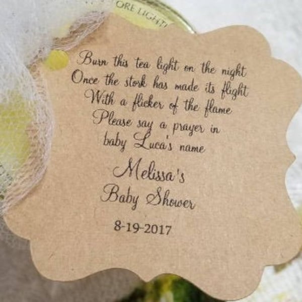Bridal Shower Poem Candle Etsy
