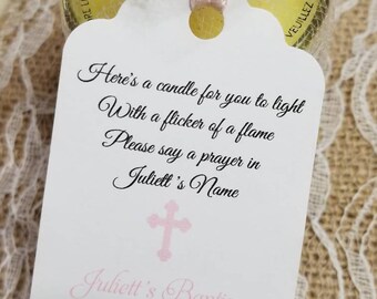 Candle Favor Tags 2 5l X1 8w Thank You Tags Etsy