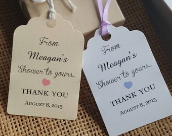 Personalized Baby Shower Favor Tags, From My Shower To Yours