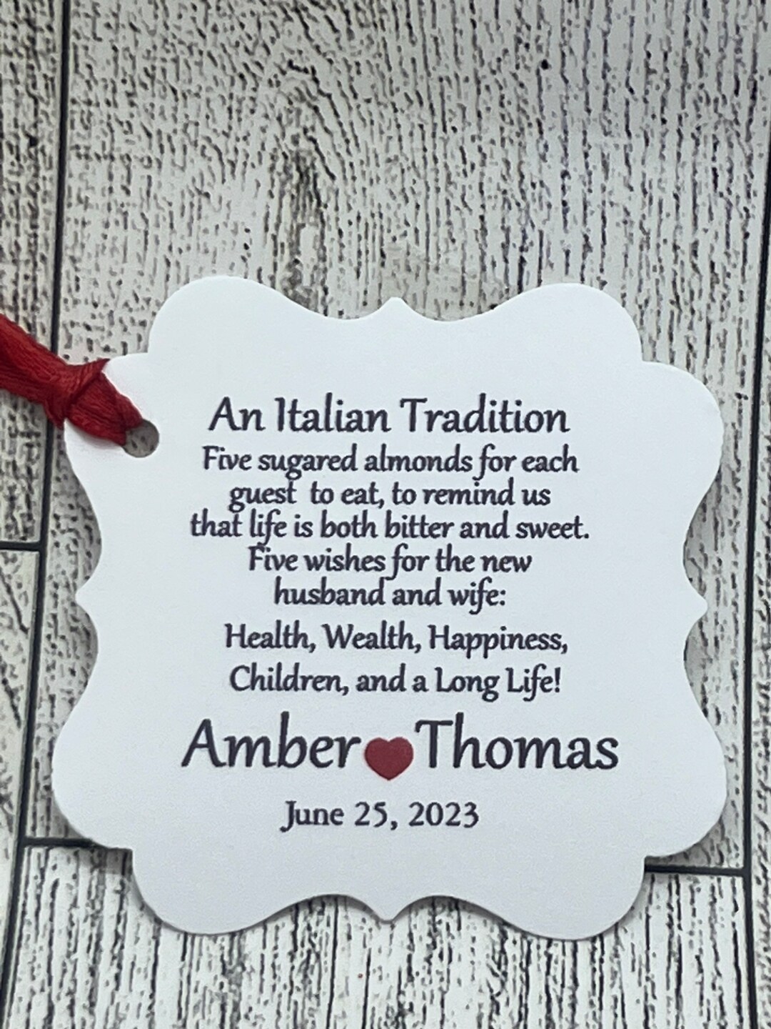 Jordan Almonds Tags Wedding Tags Thank You Tags Favor Tags Etsy